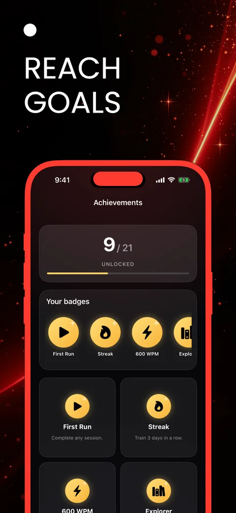 WoRD achievements and badges